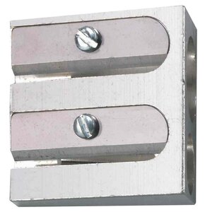 Taille-crayons duo en aluminium forme biseautée HERLITZ