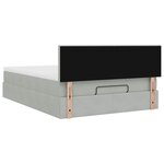 vidaXL Cadre de lit ottoman et matelas gris clair 140x190 velours