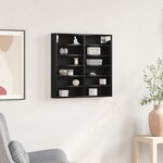 vidaXL Vitrine Cabinet Noir Chêne 60x8 5x58 cm Bois d'ingénierie