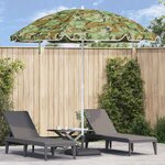 vidaXL Parasol de plage Vert 263 x 263 x 272 cm Polyester  Métal