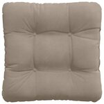 vidaXL Coussins de siège 4 Pièces Taupe 40 x 40 cm Tissu en microfibre