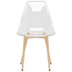 vidaXL Chaises à manger lot de 2 Transparent PET