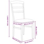 vidaXL Chaise de salle à manger 2 Pièces Blanc et marron