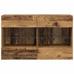 vidaXL Meuble TV mural Montage mural Bois Ancien 98 5 x 30 x 60 5 cm