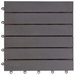 vidaXL Carreau de terrasse 10 Pièces Gris 30 x 30 cm Bois d'acacia