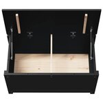 vidaXL Boîte de rangement Noir 80x40x45 5 cm Bois massif de pin