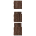vidaXL Étagères murales 3Pièces chêne marron 80x18x18cm bois d'ingénierie