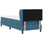 vidaXL Lit à ressorts avec matelas Bleu foncé 80 x 200 cm Velours