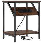 vidaXL Table de chevet Chêne marron 38 x 30 x 48 cm Bois d'ingénierie