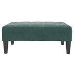 vidaXL Canapé-lit à 2 places avec repose-pied vert foncé velours