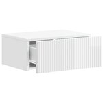 vidaXL Cabinet de chevet mural Blanc brillant 49 x 34 5 x 20 cm