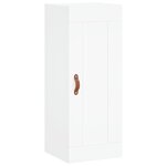 vidaXL Buffet haut Blanc 34 5x34x180 cm Bois d'ingénierie