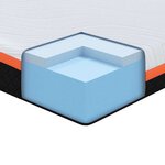 vidaXL Matelas Blanc et Gris 70 x 200 cm Mousse à mémoire de gel