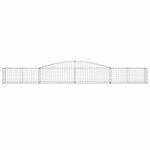 vidaXL Paniers à gabions arqués 8 Pièces 400x50x40/60 cm Fer galvanisé