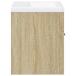 vidaXL Armoire lavabo de salle de bain et bassin intégré chêne sonoma
