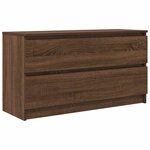 vidaXL Meuble TV chêne marron 100x35x54 cm bois d'ingénierie