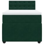 vidaXL Sommier à lattes de lit avec matelas Vert foncé 90x200 cm