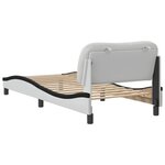 vidaXL Cadre de lit sans matelas blanc et noir 80x200 cm similicuir