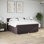 vidaXL Sommier à lattes de lit avec matelas Marron foncé 180x200 cm