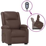 vidaXL Fauteuil de massage Marron Similicuir