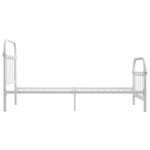 vidaXL Cadre de lit Blanc Métal 100 x 200 cm