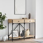 vidaXL Table console chêne sonoma 100x39x78 5 cm bois d'ingénierie