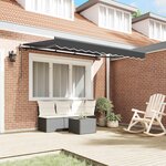 vidaXL Auvent Rétractable Anthracite 250 x 200 cm tissu