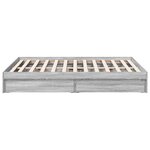 vidaXL Cadre de lit et tiroirs sonoma gris 120x190 cm bois ingénierie