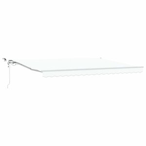 vidaXL Auvent Rétractable Blanc 450 × 350 cm Tissu et Métal
