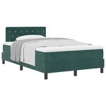 vidaXL Lit à ressorts avec matelas Vert foncé 120 x 200 cm Velours