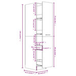 vidaXL Armoire apothicaire Chêne fumé 30x42 5x150 cm Bois d'ingénierie