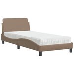 vidaXL Lit avec matelas Dover cappuccino 80x200 cm similicuir