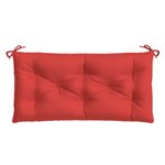 vidaXL Coussins de banc jardin lot de 2 rouge 100x50x7 cm tissu Oxford