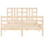 vidaXL Cadre de lit sans matelas bois de pin massif