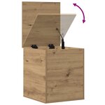 Boîte de rangement vidaXL en chêne fait main 40x42x46 cm en bois d'ingénierie