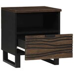 vidaXL Cabinet de chevet Noyer 40 x 33 x 46 cm bois de manguier massif