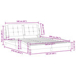 vidaXL Cadre de lit sans matelas Zadar gris 160x200 cm similicuir
