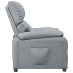 vidaXL Fauteuil inclinable Gris clair Tissu