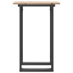 vidaXL Table à manger cadre en O 50x50x75 cm bois de pin massif fonte