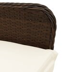 vidaXL Ensemble de bistro de jardin 3 Pièces coussins marron poly rotin