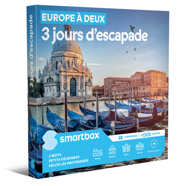 SMARTBOX - Coffret Cadeau Europe à deux - 3 jours d'escapade -  Séjour