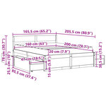 vidaXL Lit avec tiroirs et matelas 160x200 cm bois de pin massif