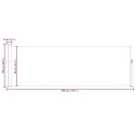 vidaXL Auvent latéral rétractable de patio 100x300 cm Rouge