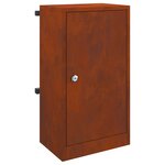 vidaXL boîte aux lettres Rouillé 30 x 20 x 55 cm Acier patiné