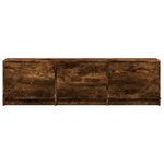 vidaXL Meuble TV avec LED avec LED Chêne Fumé 140 x 34 x 40 cm