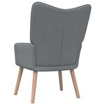 vidaXL Chaise de relaxation avec tabouret Gris clair Tissu