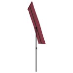 vidaXL Parasol de jardin et mât en aluminium 180x110 cm rouge bordeaux