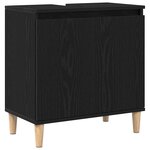 vidaXL Armoire d'évier Chêne noir 58 x 33 x 60 cm Bois d'ingénierie