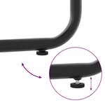 vidaXL Ensemble de salle à manger pour jardin 11 Pièces Noir Acier