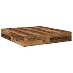 vidaXL Cadre de lit de rangement Vieux bois 200x200 cm